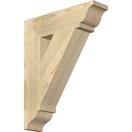Ekena Millwork Traditional Traditional Rough Sawn Bracket, Douglas Fir, 4"W x 16"D x 20"H BKT04X16X20TRA01RDF